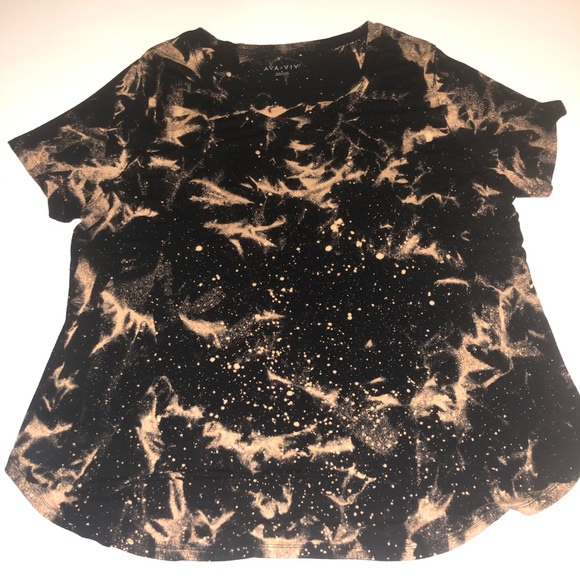 Ava & Viv Tops - Custom hand dyed reverse tie dye tee